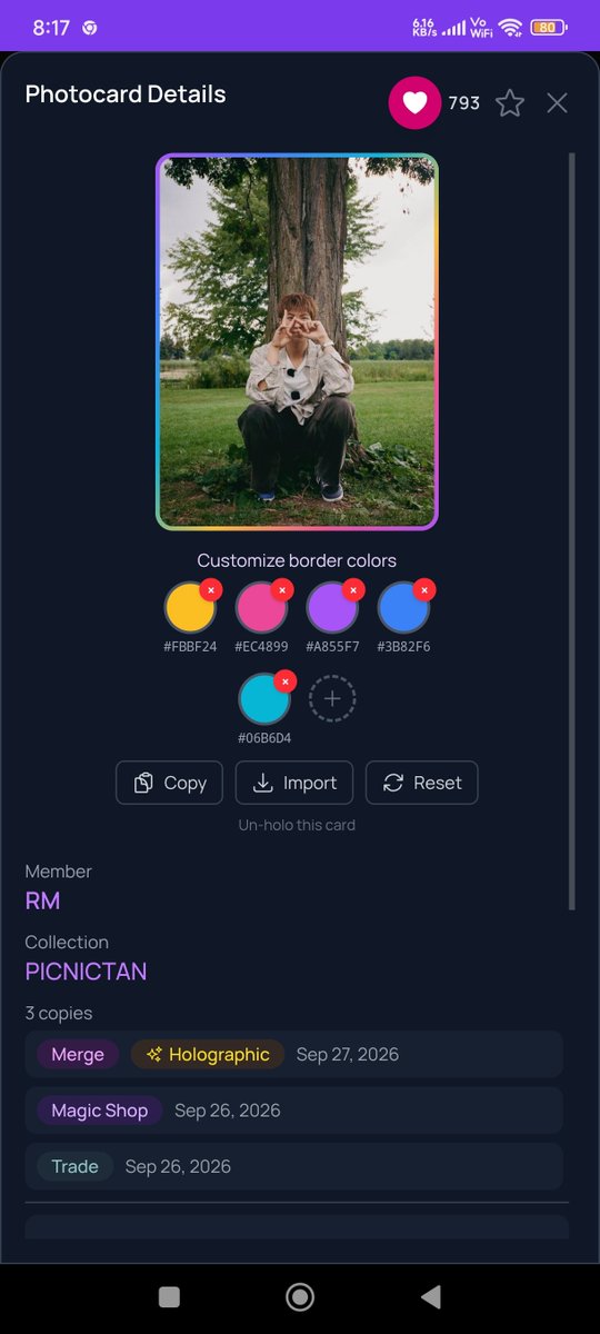 taejoonsrkive's tweet photo. does anyone have picnictan dupes for jimin, yoongi, tae, jin, jungkook, or ot7?
i have 2 extra namjoon dupes from the collection to trade. i am trying to holo the collection.
id- autumnwithv
#bcdtrade
i vote for #ARIASBTS at the 2026 ARIA Music Awards https://t.co/oesjYmieBk