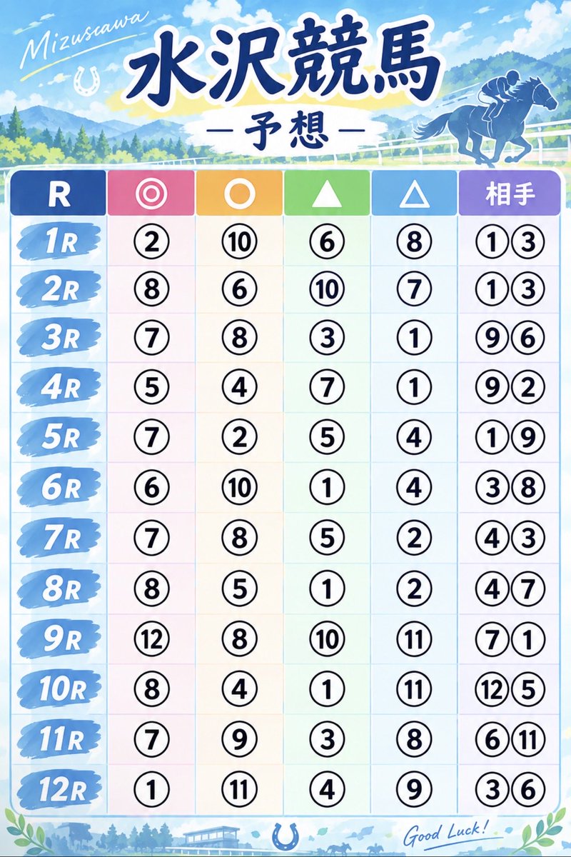 krinrinman's tweet photo. ⭐️水沢・名古屋・金沢・門別・船橋競馬予想⭐️
本日は5会場の予想を纏めました🙇
少しでも軸馬決める時などにお役に立てれば嬉しいです🥹
※門別・船橋競馬予想はこのポストのコメント欄に貼り付けます🙇

#水沢競馬予想　#名古屋競馬予想　#金沢競馬予想
#門別競馬予想　#船橋競馬予想 https://t.co/TbU4MiJeRm