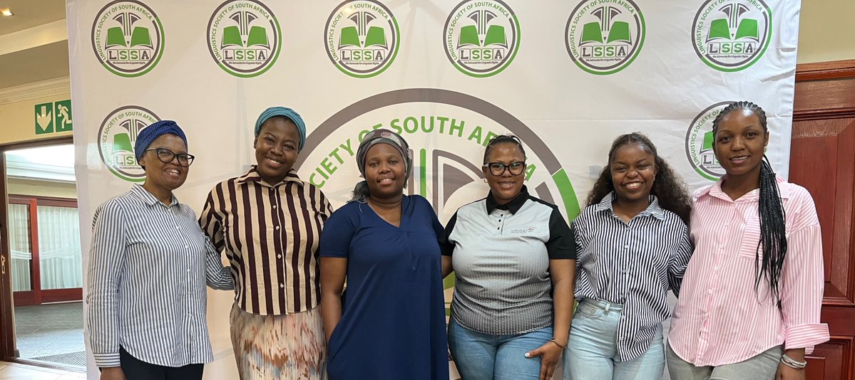 LinguisticUnisa's tweet photo. Some of our department are attending the second Linguistics Society of South Africa Conference in Polokwane this week. We wish them luck for their presentations - they make us proud!

Pictured (l-r): Dr Nokele, Ms Mogajana, Ms Maboa, Ms Mokoke, Ms Mafetsa &amp; Ms Mudau https://t.co/d0XUB9mH2r