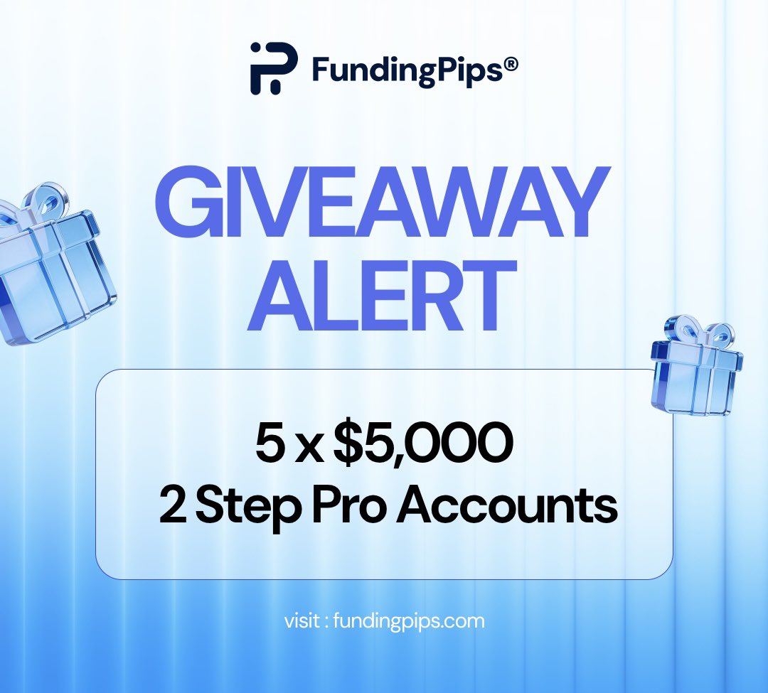 SantanuKDX's tweet photo. 🚨 $25,000 FUNDINGPIPS GIVEAWAY 🚨

🎁 5 Traders 5 Winners 👀
Win 5 × $5,000 2Step Accounts 🔥

How to enter 👇

✅ Follow @SantanuKDX @PropFirmCulture @fundingpips @NovaXTrade @avikkfp 

✅ Like,Repost and Quote this post

✅ Comment & tag 3 traders

✅ follow our insta- https://t.co/Mdpoc5JQJY

✅ Join my Discord- https://t.co/z4gOkAHoud

✅ Submit your entry proof in the DC Giveaway channel

🏆 5 winners will be randomly selected on X & Discord

Good luck traders and stay Active🤞🏻🍀