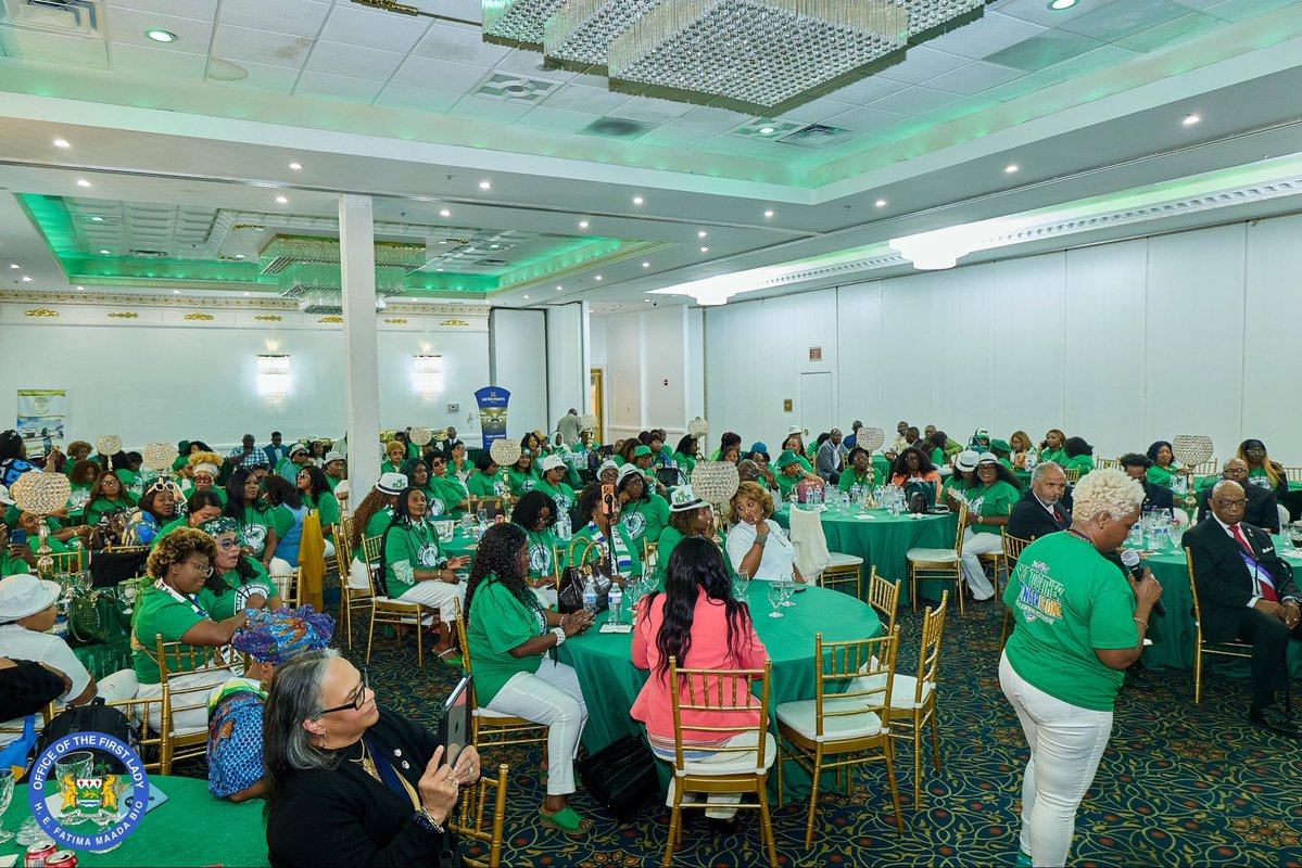 FirstLadyBio's tweet photo. I am an SLPP member, with a track record of commitment, service, and loyalty to our great party.

It was a true honour to stand among the remarkable women of our party as we celebrated the North America Women’s Council. Women remain a powerful force within the SLPP, contributing their voices, strength, ideas, and dedication to the continued growth of our party and our nation.

I am proud to be part of this family and to celebrate the sisterhood, resilience, and leadership of our women across North America and beyond.

Together, we continue to build, serve, and strengthen the values that unite us. 🇸🇱💚

One Country, One People.

FMB