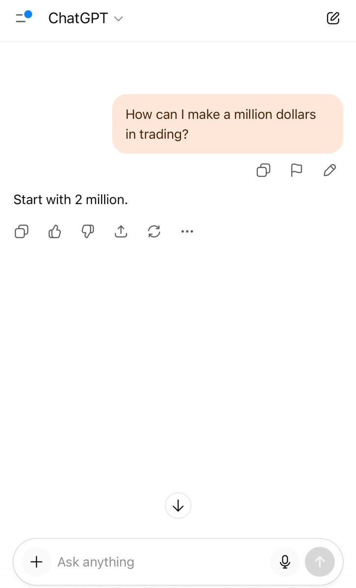 ApeIsLive's tweet photo. ChatGPT just cooked me 💀 https://t.co/l3oDvzZktb