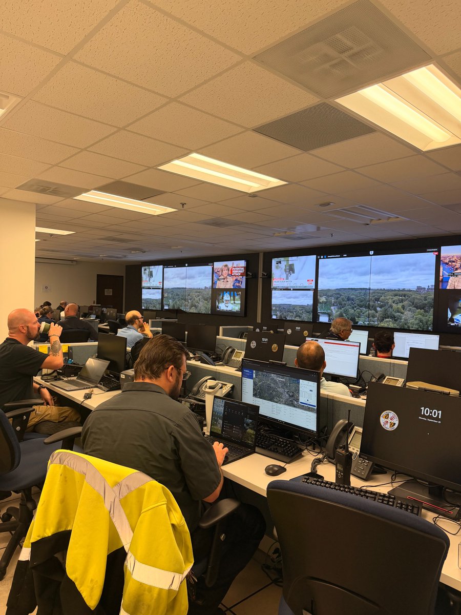 BaltCoEmergency's tweet photo. Our Emergency Operations Center (EOC) is operating at an enhanced level to continue monitoring the diesel fuel spill at the Baltimore County Detention Center. The EOC brings together county, state, and federal partners to coordinate during emergencies and disasters. https://t.co/cU99lv6trw