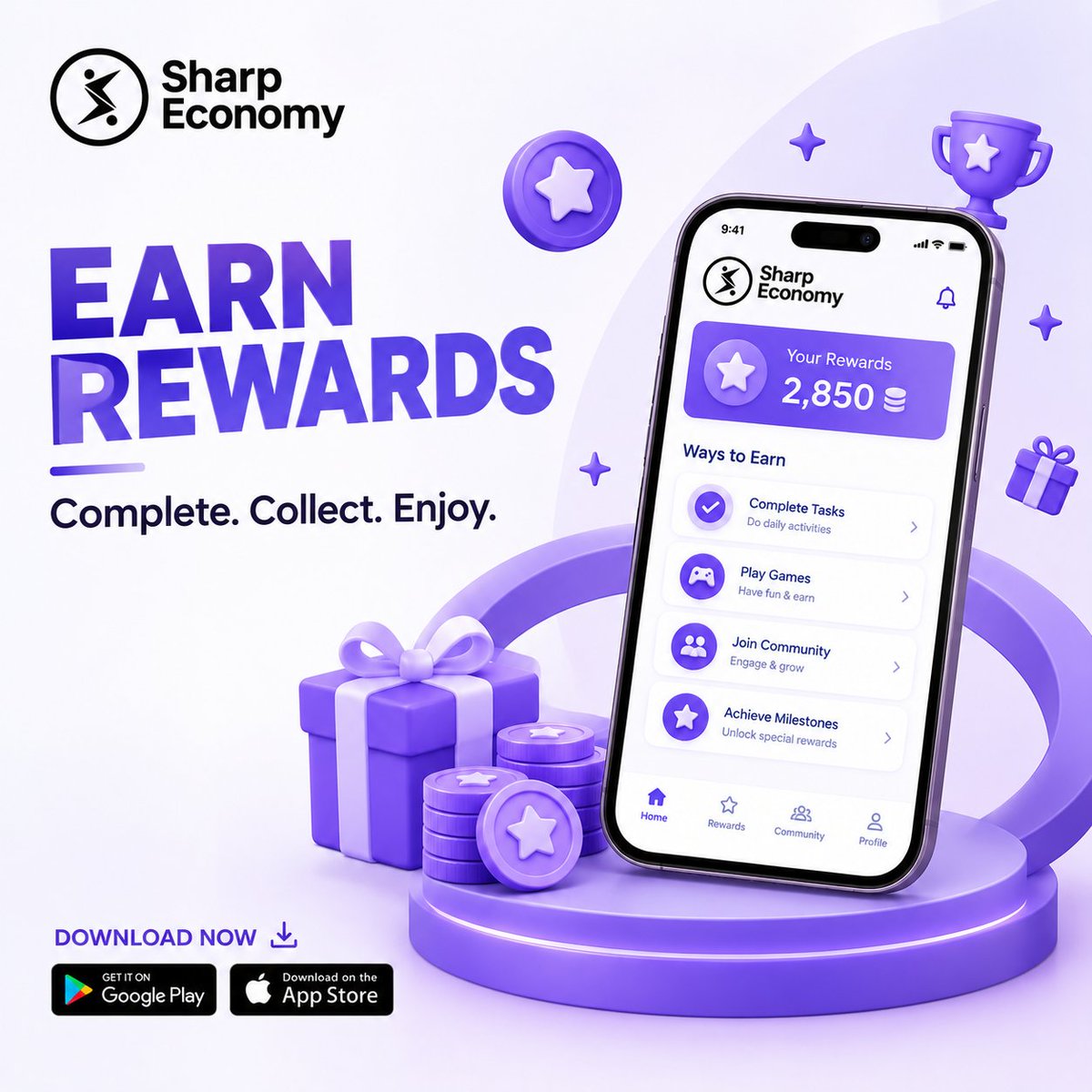 SharpEconomy's tweet photo. New to Sharp Rewards? Start here. 👇

What is Sharp Rewards?
What activities can you explore?
How can you track your progress?

Got another question about the app? Reply below. 
#SharpRewards#SharpEconomy https://t.co/T2JkNEeTRi