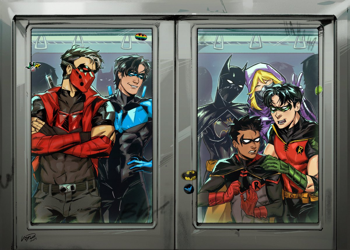 VENNro0's tweet photo. An illustration I drew some time ago for a Batfamily fanzine! #batfamily https://t.co/3rVLGNrGiW