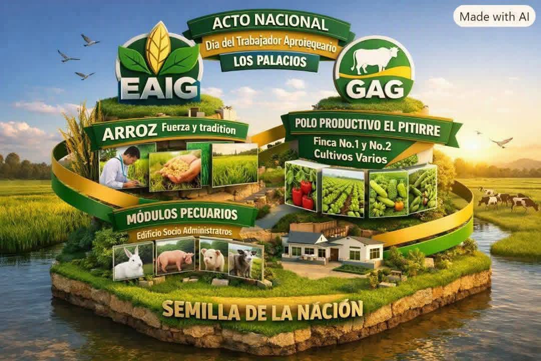Misleibys84's tweet photo. 📣 ¡Motivo de orgullo para Pinar del Río! 🌾🇨🇺
El municipio #LosPalacios ha sido seleccionado como sede del Acto Nacional por el Día del Trabajador Agropecuario, que se celebrará el próximo 3 de octubre.

#PinardelRío #LosPalacios #TrabajadorAgropecuario #Cuba https://t.co/kCLFVP719X