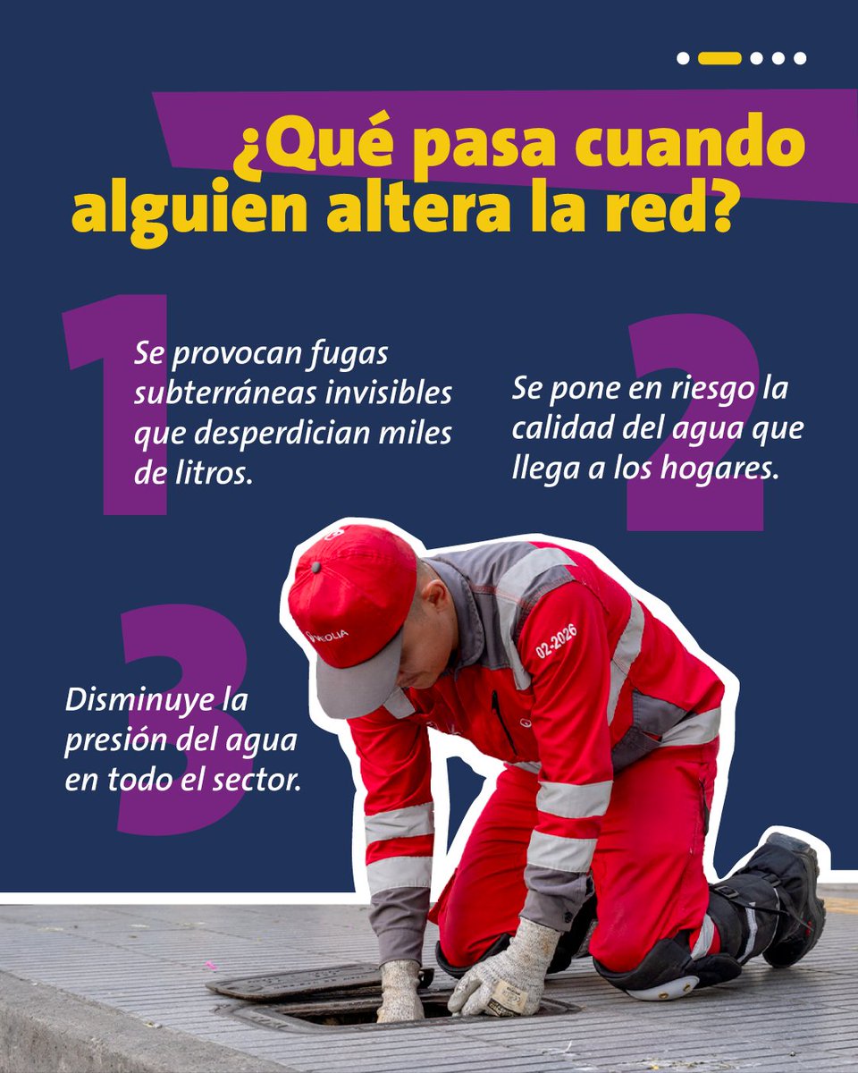VeoliaAguasNS's tweet photo. El fraude de agua no lo paga solo quien lo comete. ¡Nos cuesta a todos!
Fugas invisibles, desperdicio de agua, menor presión y suspensiones imprevistas pueden afectar a todo un sector.
Y ante los desafíos que trae el fenómeno de El Niño, cada gota cuenta aún más. 🌱💧

En #VeoliaAguasDelNorteDeSantander promovemos una #TransformaciónEcológica que empieza por hacer un uso responsable del agua, rechazar las conexiones irregulares y proteger este recurso que es de todos.

Cuidar el agua también es cuidar nuestra comunidad.