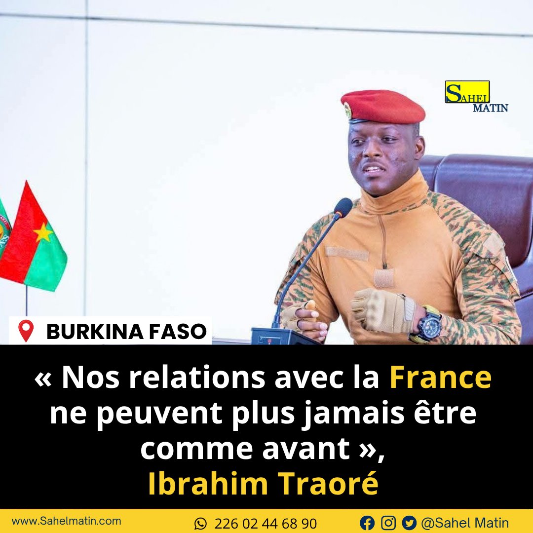 SahelMatin_TV's tweet photo. le Burkina Faso veut tourner la page de son ancienne relation avec la France
Le capitaine Ibrahim Traoré estime que le Burkina Faso doit tirer les leçons de l’histoire d’Haïti et sortir de l’ancienne logique dans ses relations avec la France.
#BurkinaFaso #France #Souveraineté https://t.co/8zp1d2cTX5