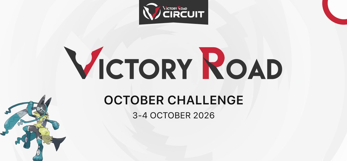 VGCVictoryRoad's tweet photo. As M-C gets more and more meta depth, we are hosting a new tournament this weekend! Join us for the VR October Challenge! 🚀🌐

🗓️ 3–4 Oct, 14:00 UTC
🎮 VGC, M-C
🎟️ $11.50 USD
🔁 RT for a chance of a free entry!
📖 Info: https://t.co/eWH53Ul2FY
👉 Sign up: https://t.co/2JmfFFZlBR https://t.co/XfwEzyf8R4