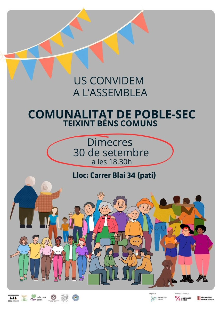 trocasec's tweet photo. Comunalitat Urbana és un projecte que treballa per activar iniciatives al barri, compartir béns comuns i reactivar i relocalitzar l'economia social i solidària mitjançant accions de dinamització veïnal i cooperativa https://t.co/cSj6Pz8Tk4