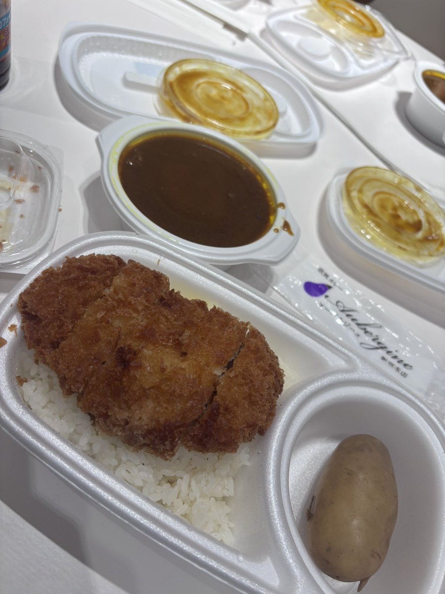 Sinxix's tweet photo. @minamiracle6_6 僕らもポテトにカツカレーをトッピングしてみました！ https://t.co/Qqcap8nxQY