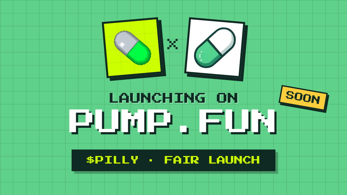 pillwarsdotfun's tweet photo. $PILLY is launching on https://t.co/c4hF0avhLR soon 💊

A game made of pills, launching where the logo is a pill. It was always going to be https://t.co/c4hF0avhLR.

Fair launch, no presale, 0% team mint. https://t.co/9K9o09yXdk