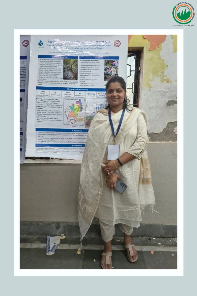 CML_NE's tweet photo. Today at #CRWASH2026, our work took the stage in two parallel sessions at Jadavpur University. 

Mithilesh Krishnatrya (CML) presented our solar-based iron removal work in Kamrup, Assam, while Neha Singh presented our community-led springshed management work in Tripura.

#WASH https://t.co/V3JRvi4MLS