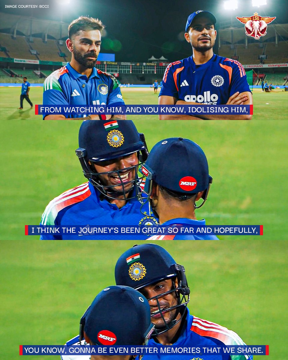 LucknowIPL's tweet photo. Seated for the next chapter of Virat and Shubman tales 😌✨ https://t.co/aFyDvJq0aU
