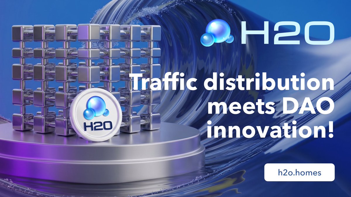 H2O_Homes's tweet photo. 💦 Traffic distribution meets #DAO innovation!

🪐 $H2O is scaling the blockchain ecosystem by turning community engagement into pure technological progress.

🎁🔥 Snag the latest industry perks today!

#H2ODAO https://t.co/72YuPm4fkj