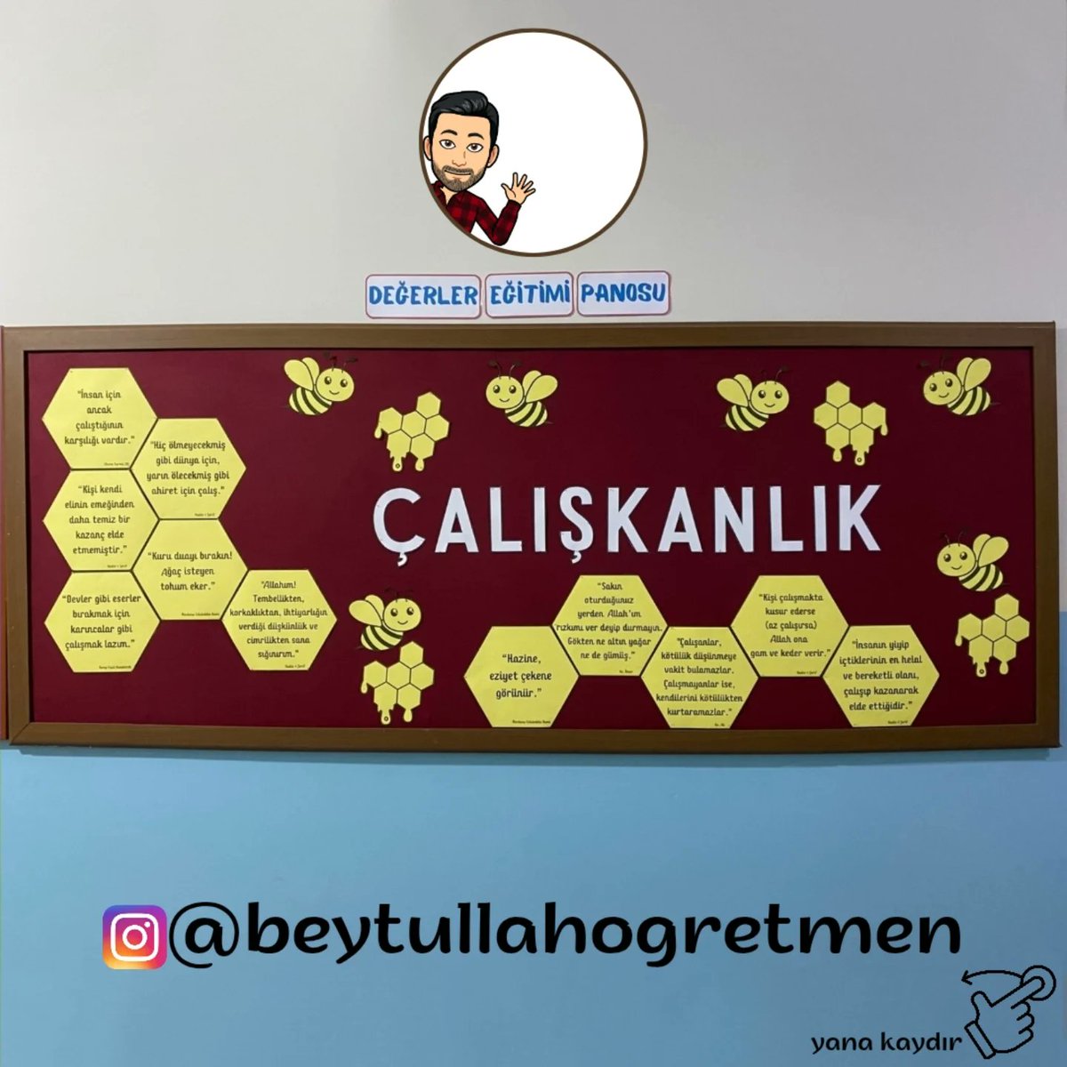 noramitchellk4k's tweet photo. I tried to express January’s value in values education—diligence—on this board through verses, hadiths, and wise sayings. The board materials are available via the link in my profile. As in previous years, I’m looking forward to seeing your photos https://t.co/7duBTdasw5