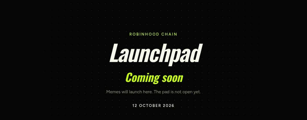 Tessa_Hq's tweet photo. Most meme launchpads help you create a token.

We want TESSA to help create the meme economy around it.

Introducing TESSA Launchpad, a new home for memes on Robinhood.

Creators get a simple way to bring ideas onchain.

Communities get a place to discover, participate, and rally behind new memes.

And we want to support projects that are built by verified, real, organic and active teams using TESSA to deploy.

Our goal is simple: create an environment where genuine builders and communities can launch, grow, and compete for attention.

Transparency will be at the core, from supply and creator allocations to liquidity, contract and risk information.

But we’re going further.

Meme Factory —> create and launch.

TESSA Radar —> discover what’s new.

Meme Battles —> let communities decide what deserves attention.

Meme Army —> turn holders and communities into active participants.

One launchpad.

A new way for memes to launch, build, and grow communities.

TESSA is Built beyond the block, Where memes become tokens.

October 12, 2026.