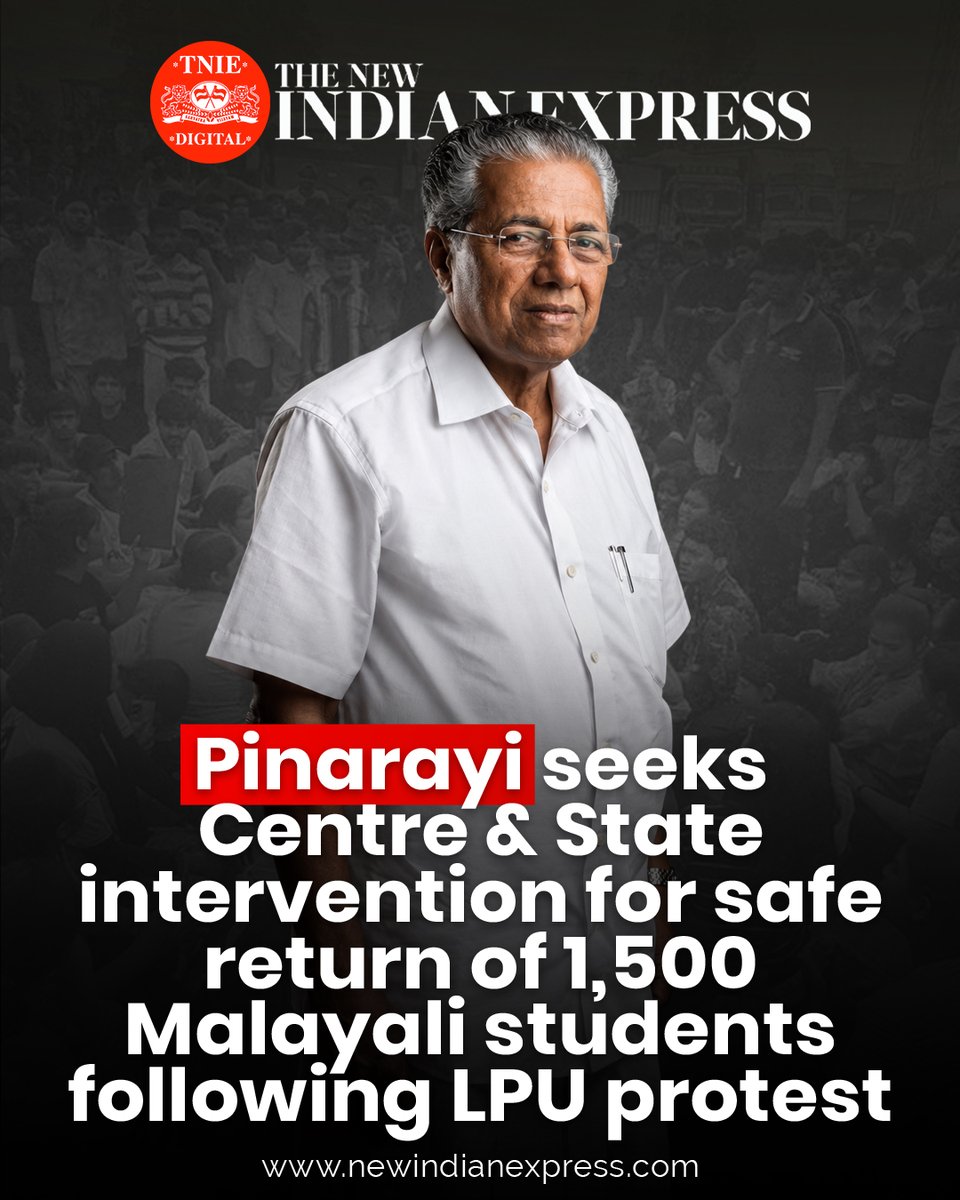 xpresskeralam's tweet photo. Pinarayi Vijayan called for strong protests against the alleged action and demanded a comprehensive and transparent investigation.
🔗https://t.co/1pDp9qqPtX
@PrabhuChawla @pinarayivijayan #LPUProtests #MalayaliStudents #Keralam https://t.co/9fvFqUNBdJ