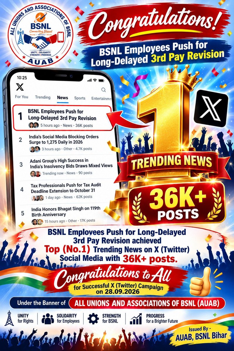 sneachq's tweet photo. Thank You Everyone for support &amp; Contribution !!  
#Remove_Affordability_Clause
#3rdPRC_BSNL 
@sneachq
@AUAB5564
@aiteea_India
@bsnleuchq
@GSSEWABSNL
@SNATTACHQ
@NFTE_CHQ @GSAIBSNLEA
@chqdewab
@cbowa_bsnl
@IndiaNcoa 
@manoj_singh22 https://t.co/EjIzFFeRaa