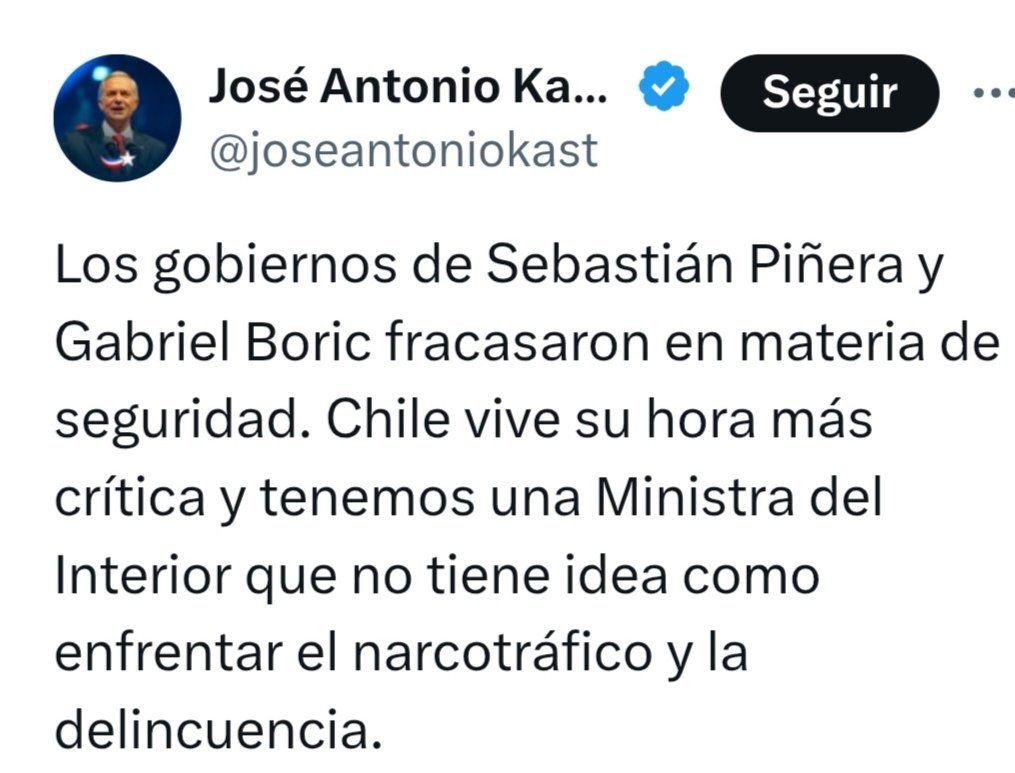RobertoMerken's tweet photo. 🔴 Siempre hay un tweet del candidato Kast en contra del presidente Kast. https://t.co/Lq0bRlODEO