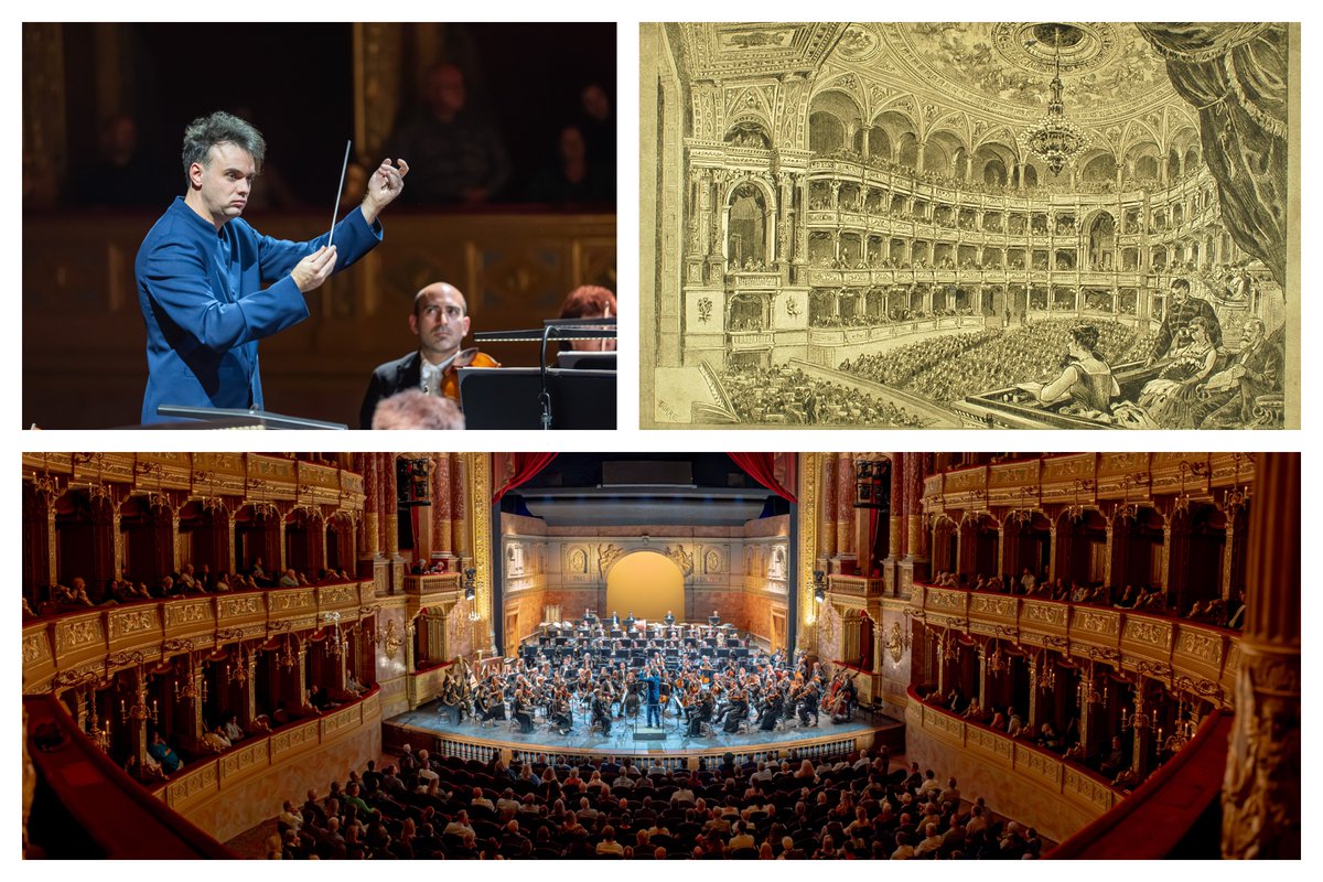 OperaBudapest's tweet photo. On 27 Sept, #OperaBudapest celebrated its 142nd #birthday with the season opeaning orchestra concert conducted by Martin Rajna. https://t.co/0KXnA4MaSv