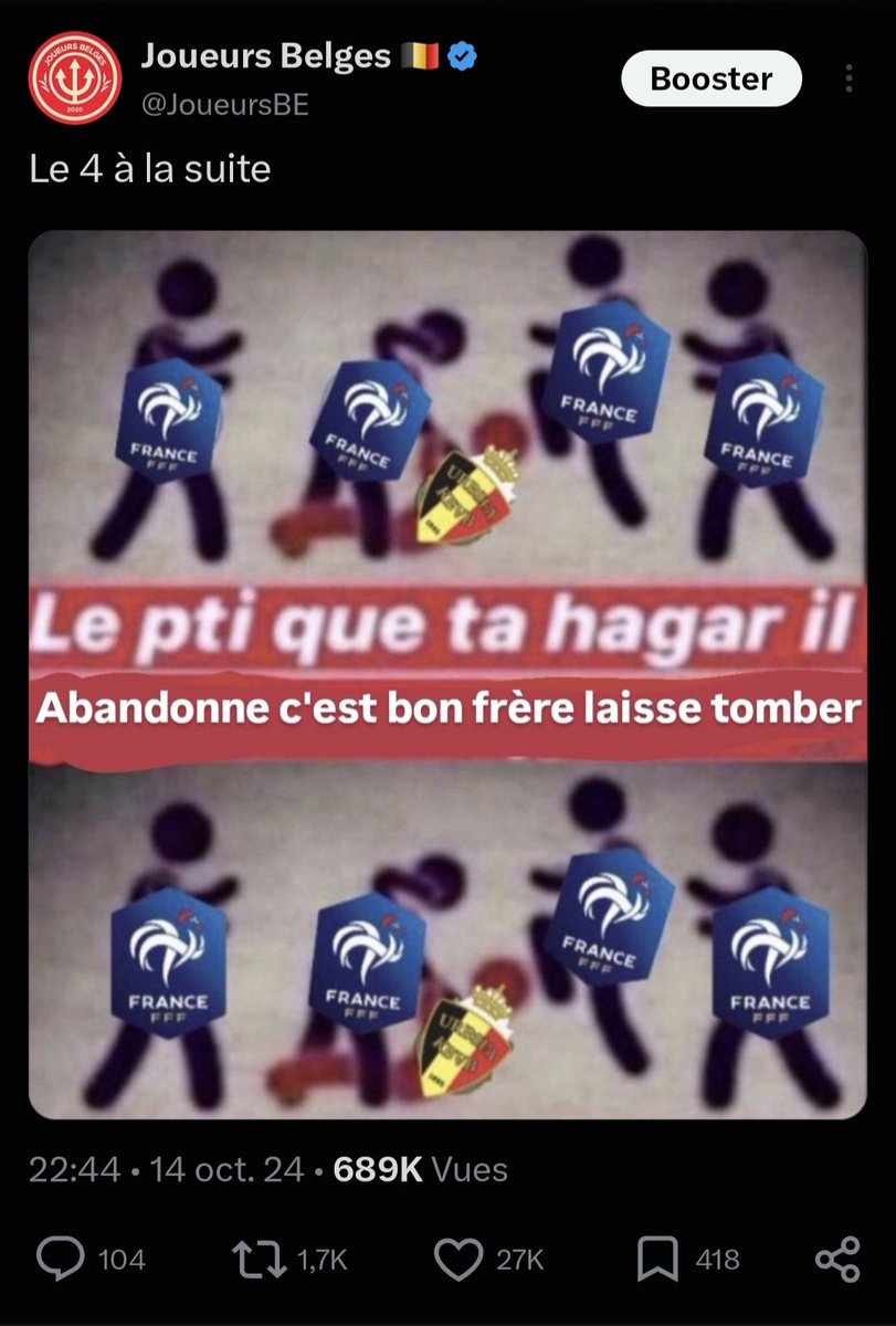 JoueursBE's tweet photo. On a une boucle à boucler ce soir... https://t.co/1onrulB3om