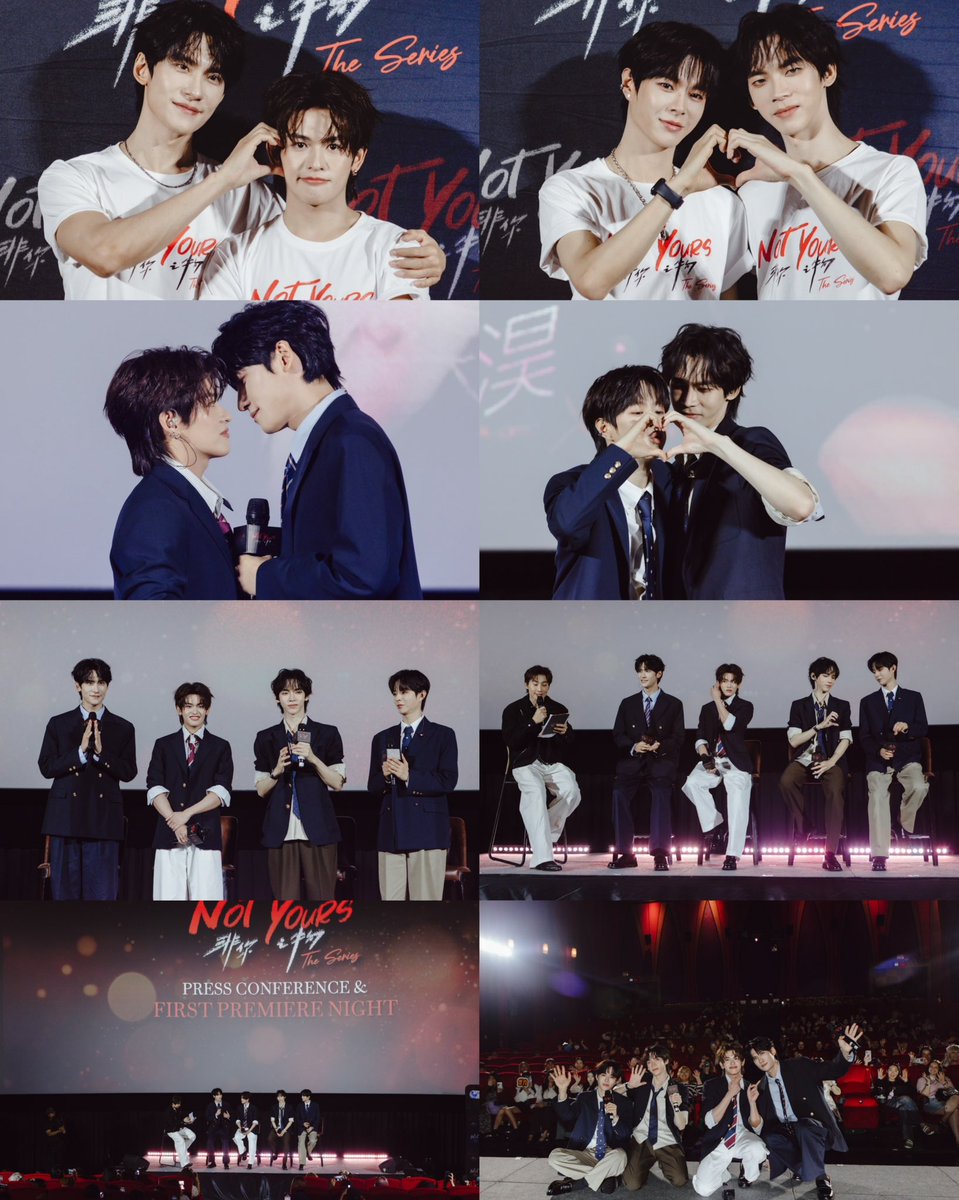 Yriety's tweet photo. “รอส-โชกุน-เจอร์รี่-ฮ่าว” สาดความฟินให้แฟน ๆ ได้จิ้นไม่มีพักในงาน “Not Yours 非你之物” PRESS CONFERENCE & FIRST PREMIERE NIGHT ❤️‍🔥
#NOTYOURSTheSeries #非你之物
#RossShogun #JerryXuanhao 
.
สิ้นสุดการรอคอยกันแล้ว ! กับซีรีส์ “Not Yours 非你之物”❤️‍🔥 ล่าสุดบริษัท Xingyi Pictures และบริษัท Aplan International Group ได้นำ 4 นักแสดงหนุ่มอย่าง “โชกุน ปารมี” (เฉินอี้จวิ้น) “Ross Chen” (เฉินผิ่นเหยียน) “Hao Xuan” (เซวียนฮ่าว) และ “Jerry Loong”(หลงเจียอวี่) มาพบปะพร้อมแจกความน่ารักให้แฟน ๆ ในงาน “Not Yours 非你之物”  PRESS CONFERENCE & FIRST PREMIERE NIGHT 👀✨
.
ภายในงานมีการพูดคุยกับเหล่านักแสดงถึงบรรยากาศการทำงานและการถ่ายทำซีรีส์ร่วมกันครั้งแรกของทั้ง 4 คน 🎥 และยังมีโชว์สุดพิเศษที่ทั้ง 4 หนุ่มจัดมาเสิร์ฟแฟน ๆ แบบไม่มีกั๊ก 🫶🏻 ก่อนที่จะไปรับชมซีรีส์อีพีแรกพร้อมกัน 💘 เรียกได้ว่างานนี้มีครบทั้งความสุข ความสนุกจริง ๆ ใครที่รับชมตอนแรกแล้วโดนตกต้องไปรับชมกันต่อกับซีรีส์ “Not Yours” ทุกวันเสาร์ เวลา 22.30 น. ทางช่อง 9 กด 30 และ Uncut Version เวลา 23.30 น. ทาง VIU 📺🤭
.
#Yriety