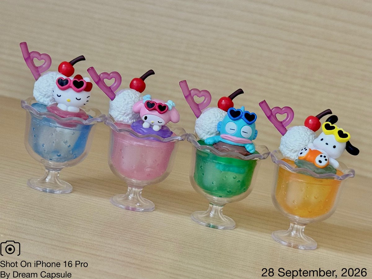 dreamcapsuleCEO's tweet photo. 🌟新入荷ガチャ商品プレゼントCP🌟

ドリンクの上でぷかぷか🍹
「サンリオキャラクターズ Yummy!スイーツマスコット チルサイダー」

フォロー&amp;RP(RT)していただいた方の中から抽選で2名様に全4種セットをプレゼント🎁

ドリカプへの入荷日とキャンペーン詳細は↓

#ドリームカプセル #ガチャ専門店 https://t.co/9wQ8vnekXq