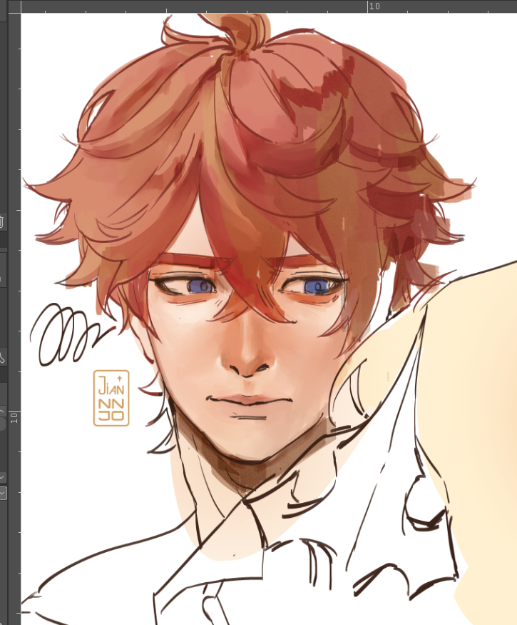 jiannnjo's tweet photo. sulky childe #wip https://t.co/Vx3vaIXU6R