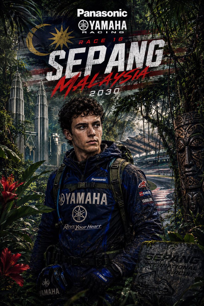 YamahaSim's tweet photo. Race Week.

El circuito de Sepang albergará una cita emocionante dónde el campeonato de pilotos puede quedar prácticamente cerrado para Luca.

Nos vemos pronto Malasia. 🇲🇾 https://t.co/VCKDMjDrWy