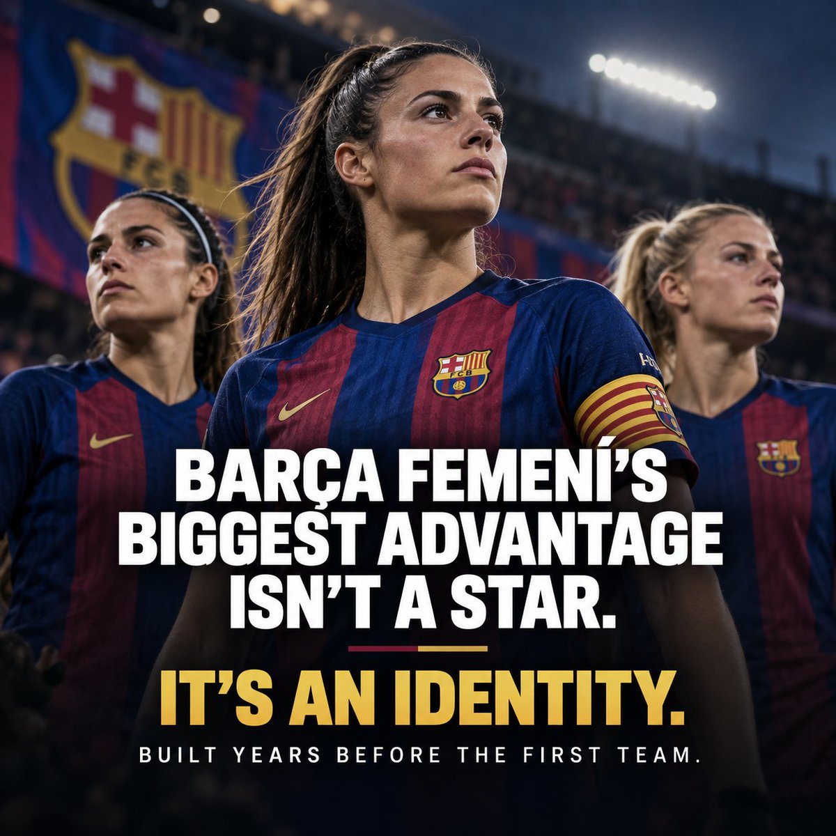 monday_manager's tweet photo. Barça Femení’s edge may be bigger than talent. 🔵🔴

Keep the ball. Create angles. Think ahead.

Those habits start years before the first team.

You can buy talent. You can’t buy years of shared habits.

What matters most: academy, players or both? 👇

#BarcaFemeni #FCBarcelona https://t.co/30vi9URm9M