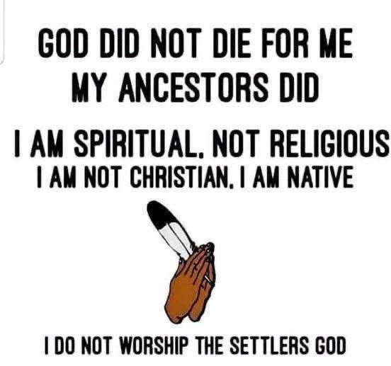 _nativeamerica's tweet photo. Besides GOD is not about religion. Religion is man idea. Period https://t.co/Qa1gOSoXxT
