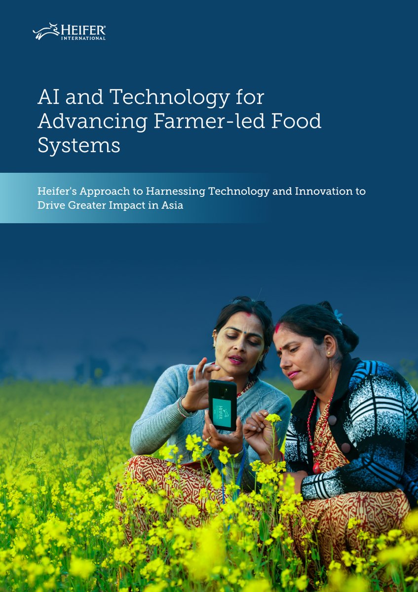 heifer_asia's tweet photo. Across Asia, Heifer International is harnessing AI and digital innovation to strengthen farmer-led food systems. From AI-powered agricultural advice and climate alerts to livestock health services, market information and access to finance, technology can help farmers make informed decisions and unlock new opportunities.

But innovation only creates lasting impact when it works for the people it serves. That means designing solutions with farmers, adapting them to local languages and contexts, and building on the systems and relationships communities already trust. 🤝

From GeoKrishi SEWA in Nepal to AgriHelp in Bangladesh, these solutions are connecting farmers to the knowledge, services and markets they need to lead stronger, more resilient futures. 💚

Technology can open doors. Together with farmers and partners, we’re working to make sure those doors are accessible to all.

📖 Read our capacity statement to learn more about our AI and technology initiatives across Asia and how we’re using innovation to advance farmer-led food systems.

#FarmerLedFoodSystems #AIForGood #AgriTech #DigitalAgriculture #ClimateResilience