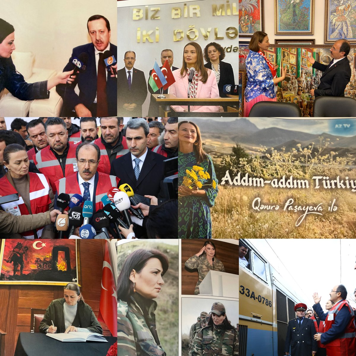 cahitbagci's tweet photo. Bir bedende çok can taşıyan, enerjisi hiç tükenmeyen ve
birden fazla insan enerjisini sahip, 
Türk dünyasının gururu, yiğit, ve çalışkan,
Türkiye aşığı ve ‘Adım Adım Türkiye’ belgeselinin müellifi,
Türkün yüreğinin sesi Ganira Paşeyava 
Aramızdan ayrılışının yıldönümünde özlemle ve rahmetle anıyoruz. 
Asrın felaketini yaşadığımız  depremlerin ilk gününden itibaren gece gündüz koşturmuş, Azerbaycan’da toplanan yardımları gönderecek yeterli tır bulamadığımızda Azerbaycan demir yollarınca tahsis edilen 24 vagonluk ve 525 tonluk yük treni Malatya AFAD Lojistik Merkezine  rahmetli Ganira Hanımla,  
🇦🇿Türkiye Yüzyılı Platformu kurucuları, deprem gönüllüleri ve şehit aileleri ile birlikte ugurlamıştık. 

Rahmetli Ganira hanımla söze başladığınızda ayaküstü en az 10 projesini dinlerdiniz. 
Bir ömre beş kişilik bir gayret, çaba, faaliyet sığdırmıştı. 
Ruhu şad olsun. 
Allah Cennetiyle mükafatlandırsın.