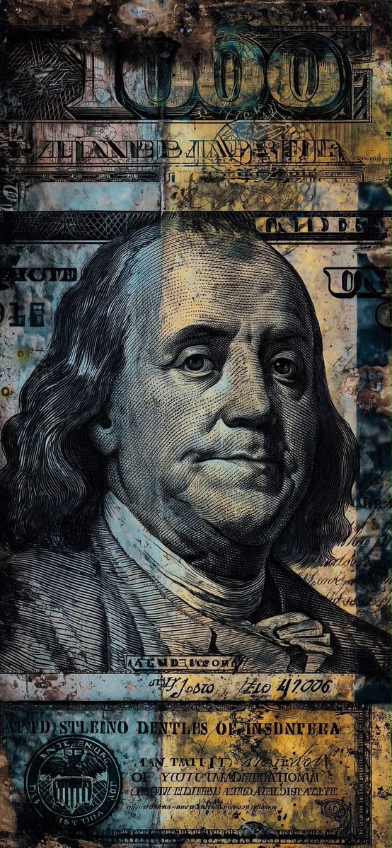 SpaceWall's tweet photo. Franklin in Focus💵
A bold $100 bill wallpaper with distressed textures and dark vintage tones. A standout look for your phone Lock Screen🙋🏻♂️
#MoneyWallpaper #BenjaminFranklin #VintageWallpaper #PhoneWallpaper #WallSpace https://t.co/BzI3YrD81N