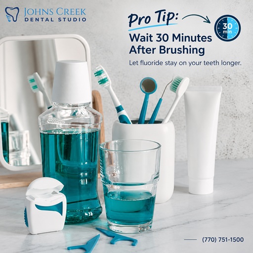 johns_dental's tweet photo. 🦷 Did you know? Timing your mouthwash matters! If you brush with fluoride toothpaste, wait about 30 minutes before rinsing with mouthwash to help keep fluoride on your teeth longer. 🪥✨
📍 Alpharetta, GA
📞 (770) 751-1500
#DentalTips #OralHealth #AlpharettaDentist https://t.co/qLnPN8k7i8