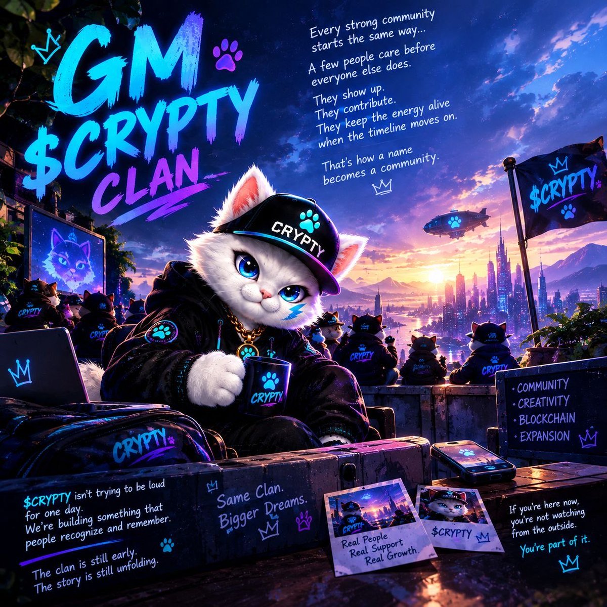 JTsBlessings's tweet photo. GM $CRYPTY CLAN🐱⚡

New week🔥

A little different from how we planned to start it, though. Our main X account is still suspended, and we’re waiting on the appeal we’ve already submitted.

While that gets sorted, we’ll be using this account for CRYPTY updates.

Nothing else changes.

The community is still here, the project is still moving, and we’ve got work to do. If you’ve been around through the good days and the annoying ones, you already know what time it is 😂

Let’s have a good week.

$CRYPTY 🐱🔥