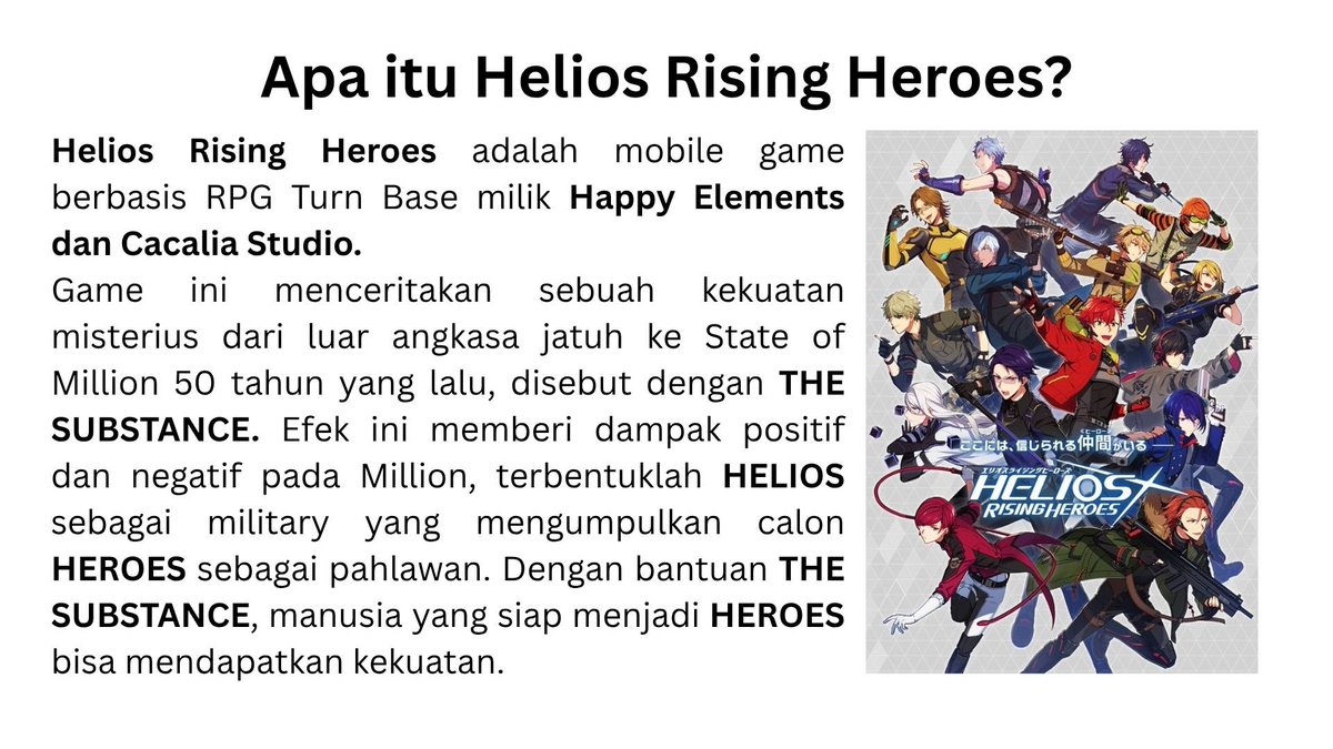 lemonmixice's tweet photo. Gw telat share ini ke Twitter tapi gw harus sebarin Propaganda ini...

Halo semuanya! Aku Lemon disini ingin memperkenalkan HELIOS RISING HEROES in poorly way-

HEPI ELE kentut https://t.co/5FxoLci8yt