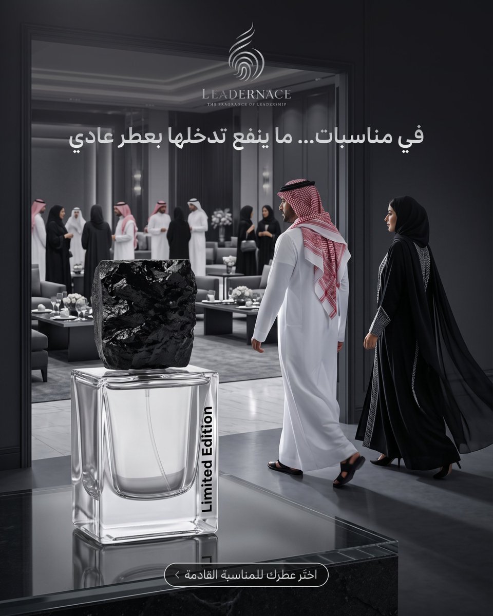 leadernace's tweet photo. في مناسبات… ما ينفع تدخلها بعطر عادي.🤍
عرس، مناسبة رسمية، أو ليلة تنتظرها من فترة. هنا العطر يصير جزء من الصورة كاملة، ويكمل حضورك بدل ما يكون تفصيل ثانوي.🖤
اختَر عطرك للمناسبة القادمة. 🎯
#LEADERNACE #عطور_نيش #عطور_مناسبات #عطور_فاخرة https://t.co/NB3FPgtLRm