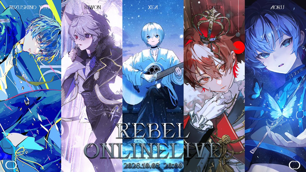rebel__info's tweet photo. 「REBEL ONLINELIVE」

10/3 20:00
https://t.co/hqvrl6QGkQ

全員でのオンラインライブが開催決定。
重大発表もございます。よろしければご視聴ください。 https://t.co/UePnU7LLVz