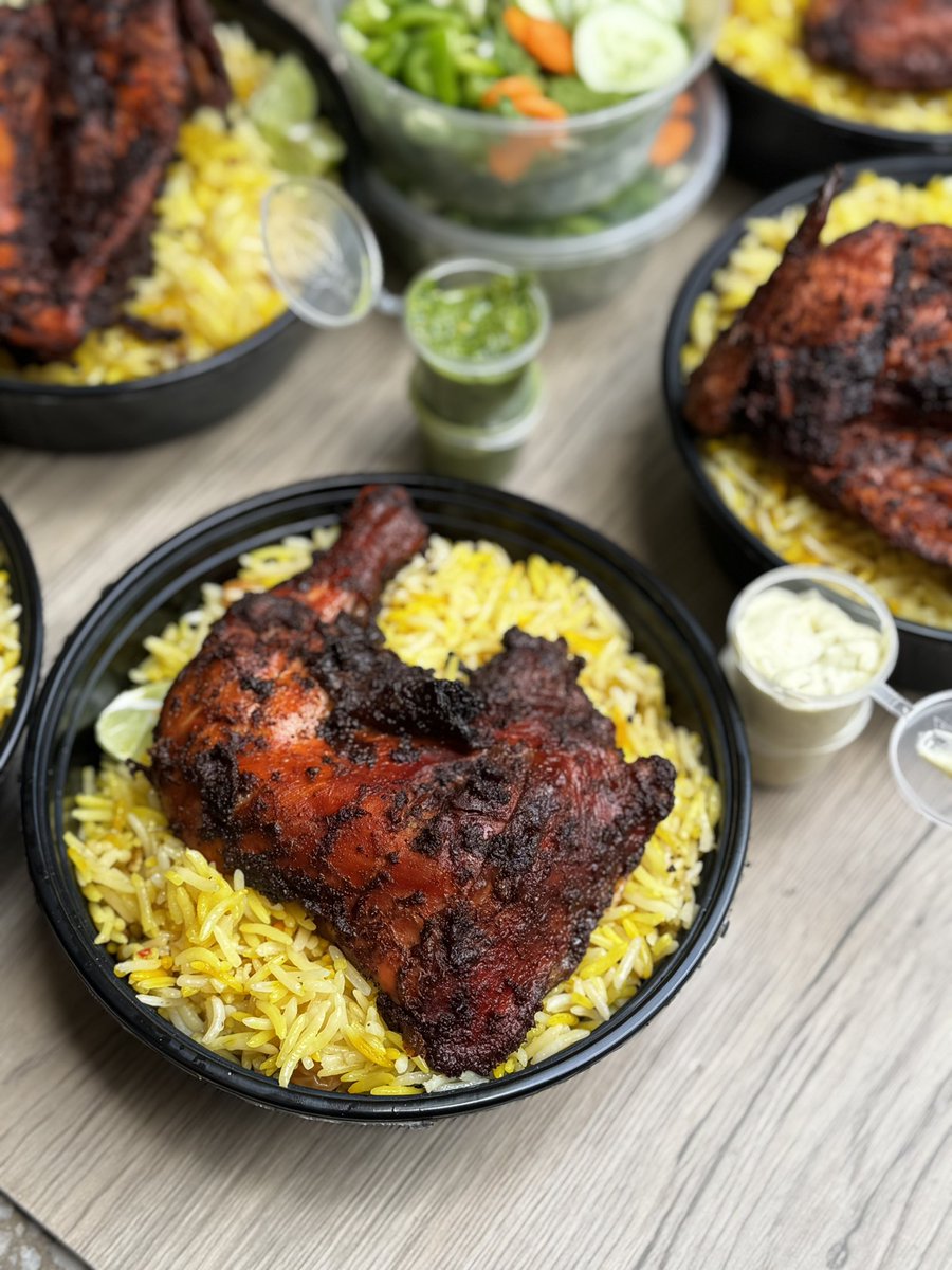 spicy__bites's tweet photo. Our Chicken Mandi is back today,fragrant, beautifully seasoned Mandi rice, topped with juicy smoky grilled chicken and served with our signature Arab pesto sauce, fresh salad &amp; creamy dressing.

And that Arab pesto? That’s the little extra that makes our Mandi different.
N6500 https://t.co/2a3fKhizer