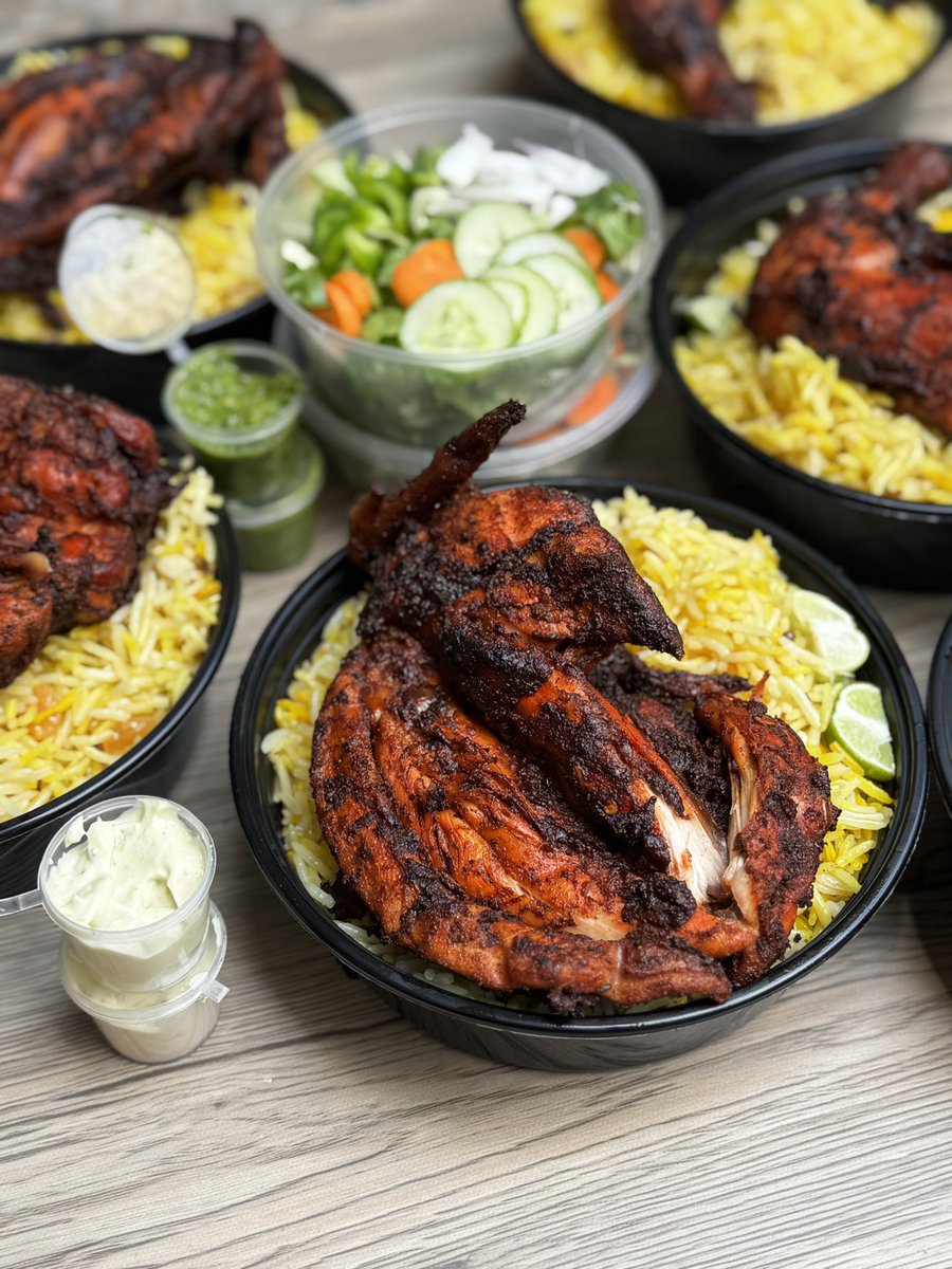 spicy__bites's tweet photo. Our Chicken Mandi is back today,fragrant, beautifully seasoned Mandi rice, topped with juicy smoky grilled chicken and served with our signature Arab pesto sauce, fresh salad &amp; creamy dressing.

And that Arab pesto? That’s the little extra that makes our Mandi different.
N6500 https://t.co/2a3fKhizer