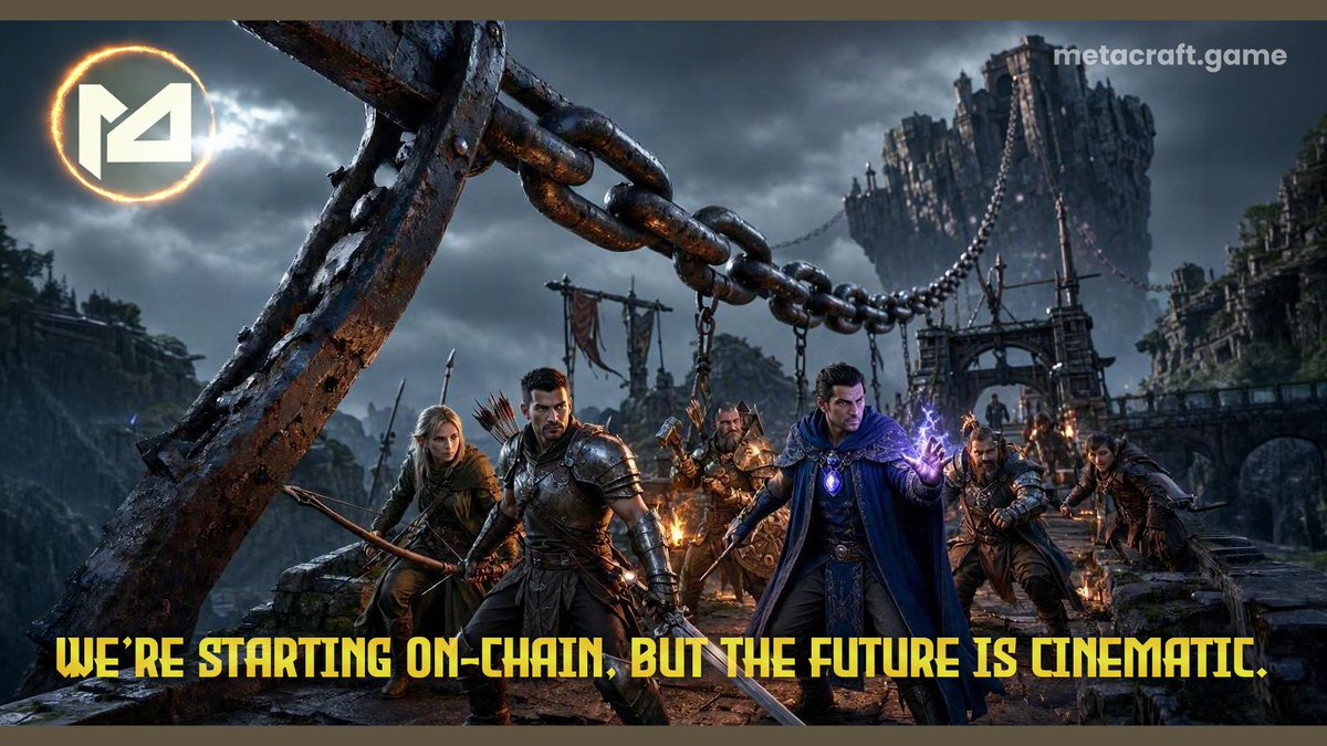 MetaCraftEN's tweet photo. 🛡 We’re starting on-chain, but the future is cinematic.

🌍 As #MetaCraft grows, we are transforming our sword-and-magic world into a visually stunning production with rich animations &amp; high-end scenes.

🎬 Don't miss the evolution!

$MCT https://t.co/17LUCQUc8F