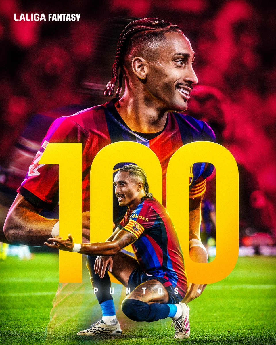 LaLigaArab's tweet photo. رافينيا هو أول لاعب في لاليغا فانتاسي يصل لـ100 نقطة. 💯🕸️ https://t.co/FYAFgRQka1