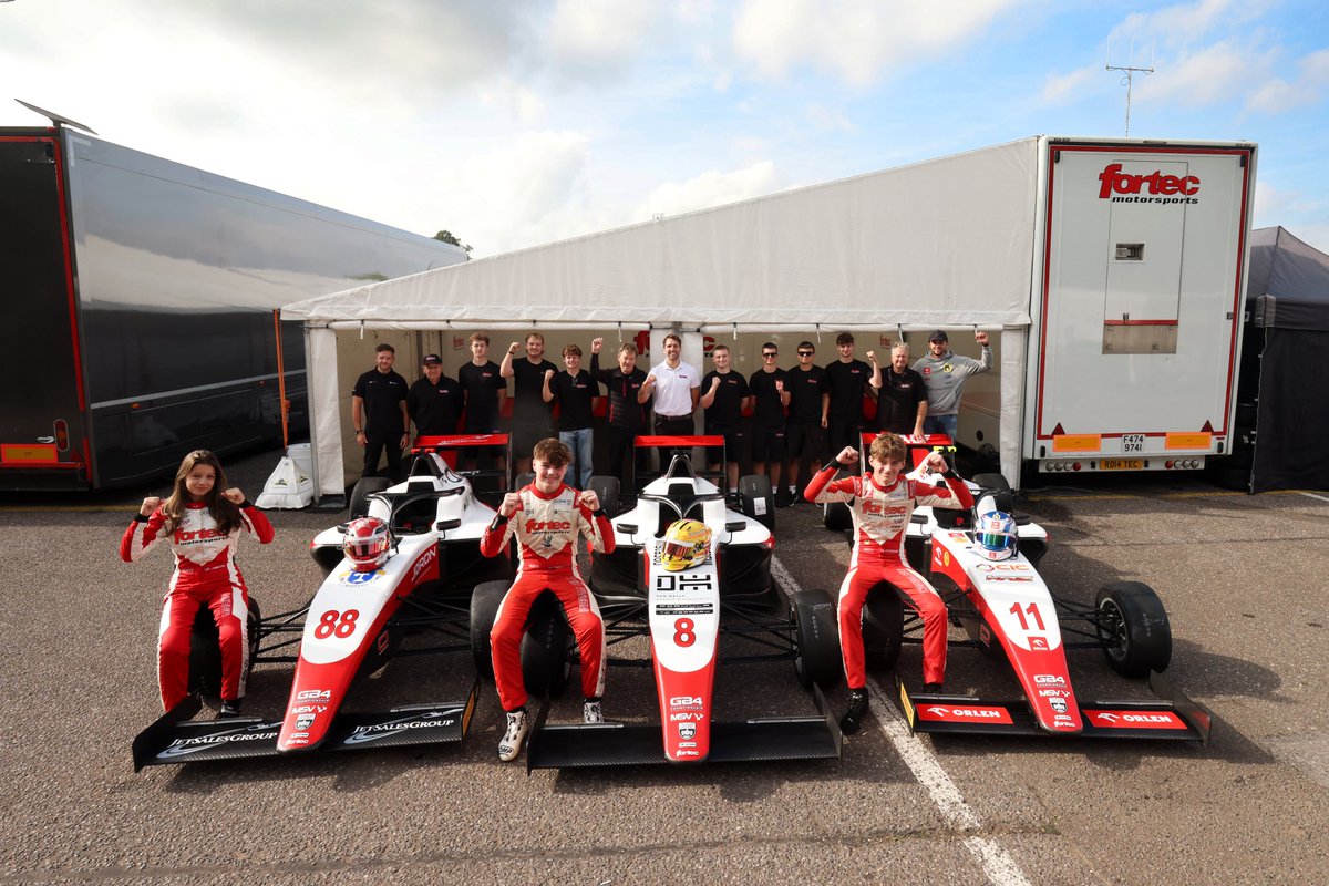 FortecM's tweet photo. GB4 2026 signed off at Brands Hatch 🏁

Thomas took third in the first two races and finished fourth in the championship, Franciszek sealed the Rookie title with two more class wins, and Jordyn ends the year as the top female driver with €50,000 towards F1 Academy. https://t.co/pIxzABS4bO
