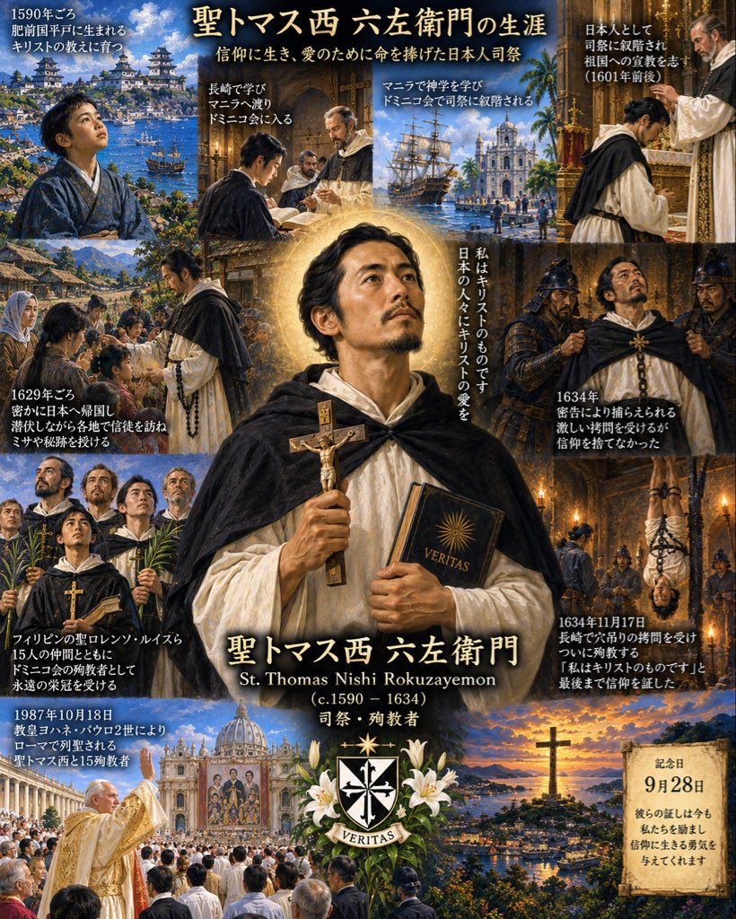 hillwoodroad's tweet photo. 2026.9.28
聖トマス西と15殉教者記念日
Memorial of Saint Thomas Nishi 
and 15 Companions, Martyrs
#japan
#catholic 
#christianity
#kongarashoin https://t.co/Wci48We9qD