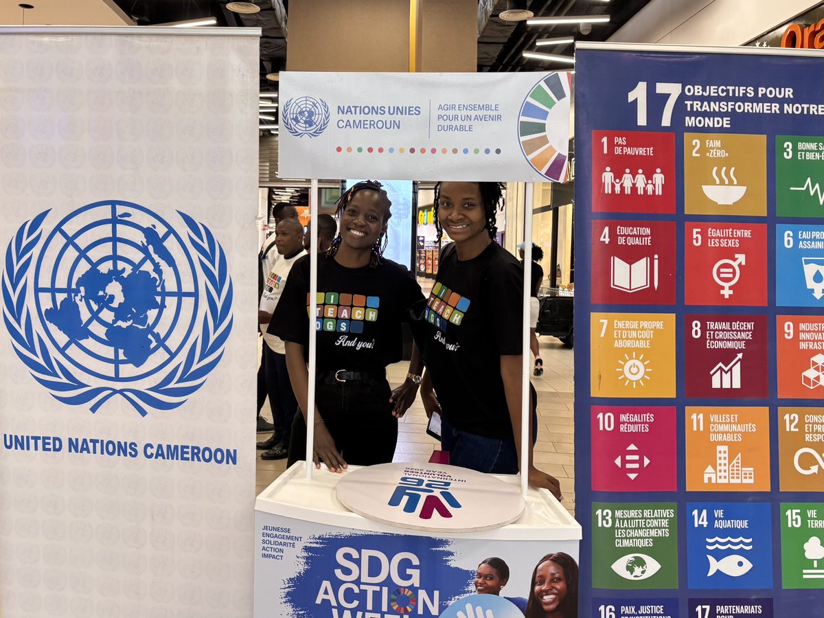 ong_jadd's tweet photo. 🌍 Ce 25 septembre 2026, JADD a participé à la Semaine des ODD à Playce Warda, Yaoundé.
🌱 Une mobilisation collective pour faire vivre l’Agenda 2030 au Cameroun et sensibiliser aux enjeux du développement durable.
#ODD #JADD https://t.co/jWI38CwOFk