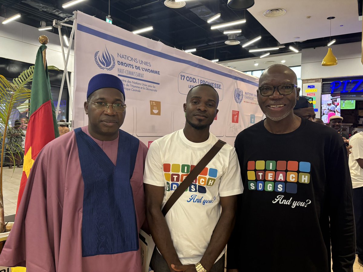 ong_jadd's tweet photo. 🌍 Ce 25 septembre 2026, JADD a participé à la Semaine des ODD à Playce Warda, Yaoundé.
🌱 Une mobilisation collective pour faire vivre l’Agenda 2030 au Cameroun et sensibiliser aux enjeux du développement durable.
#ODD #JADD https://t.co/jWI38CwOFk