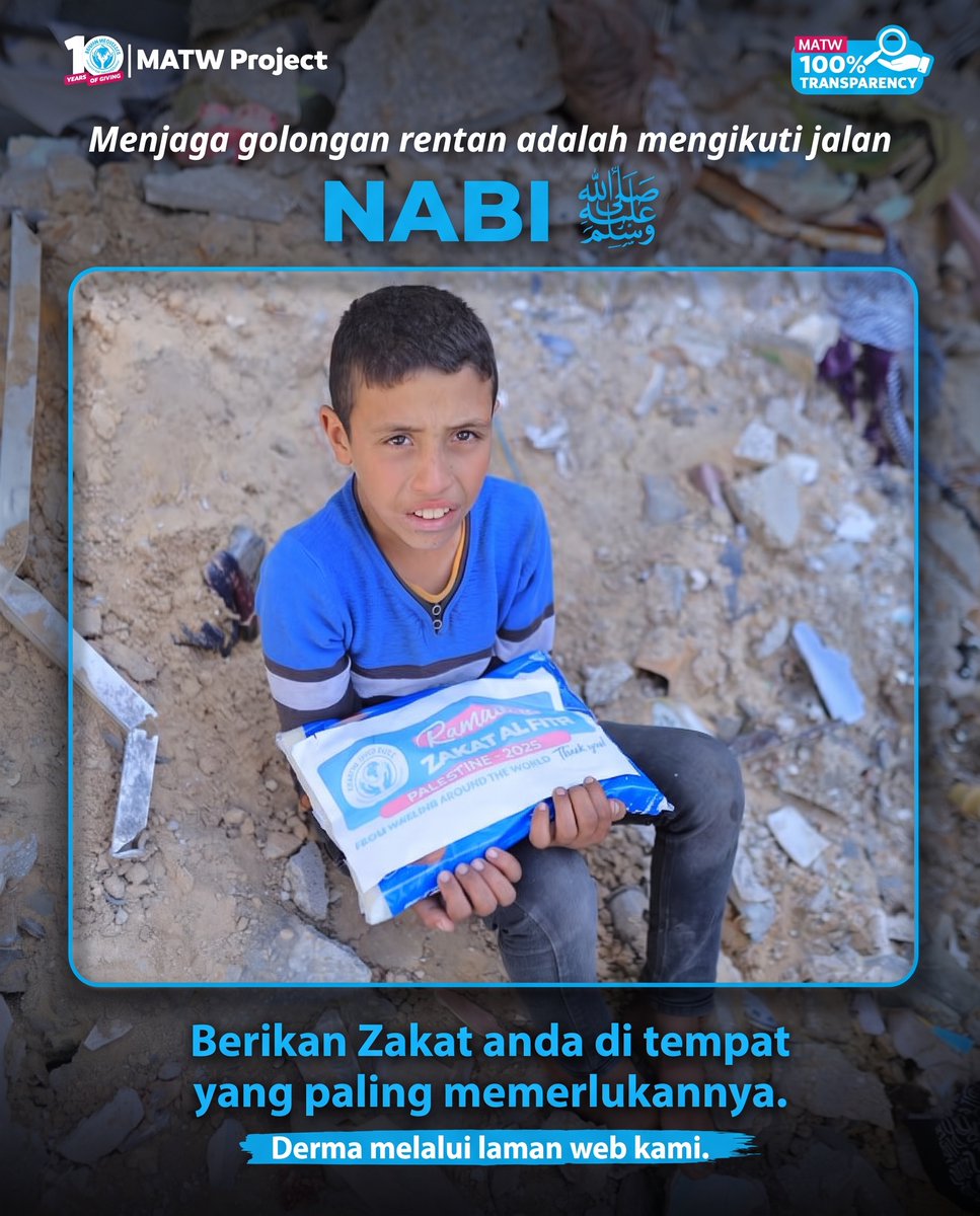 Matw_Malaysia's tweet photo. Donate via- LINK π IN BIO
Zakat is a responsibility that can reach people facing some of the greatest needs.
Fulfil your Zakat and support those in need.
Give your Zakat where it is needed most
https://t.co/HVFPZmDl5N
#Zakat #ZakatGiving #MATWProject https://t.co/RiX4QNVMyA