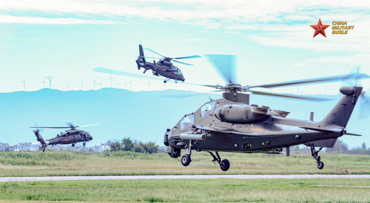 ChinaMilBugle's tweet photo. Choppers and Soldiers:

Photos show multiple types of helicopters of the Chinese PLA Army, including Z20, Z10 and Z19 participating in multi-subject training exercise. 

#Z20 #Z10 #Z19
#直20 #直10 #直19
#PLA #ArmyAviation
#Chinamilitary #ChinaMilBugle